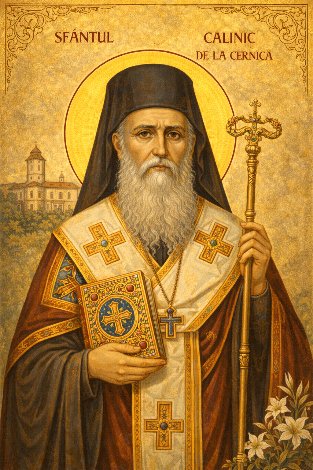 Icoana - Sfantul Calinic de la Cernica – Canvas, Sticla sau Aluminiu
