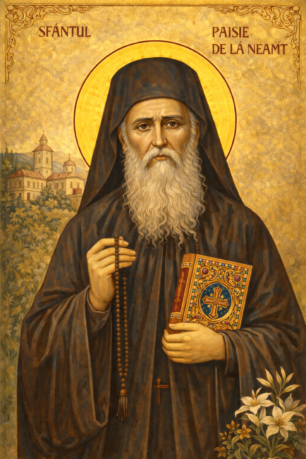 Icoana - Sfantul Paisie de la Neamt – Canvas, Sticla sau Aluminiu