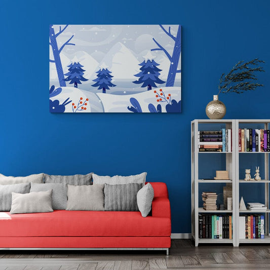 Tablou Canvas - Peisaj abstract de iarna 4