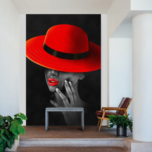 Tapet textil personalizat la comanda, 1,5 X 2 m "Buze rosii"