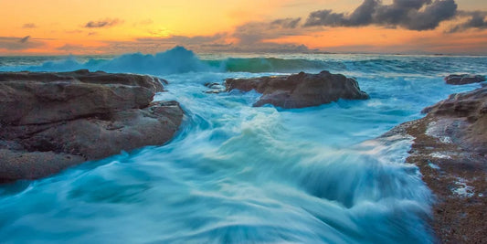 Tablou Canvas - Valuri Albastre Elegante