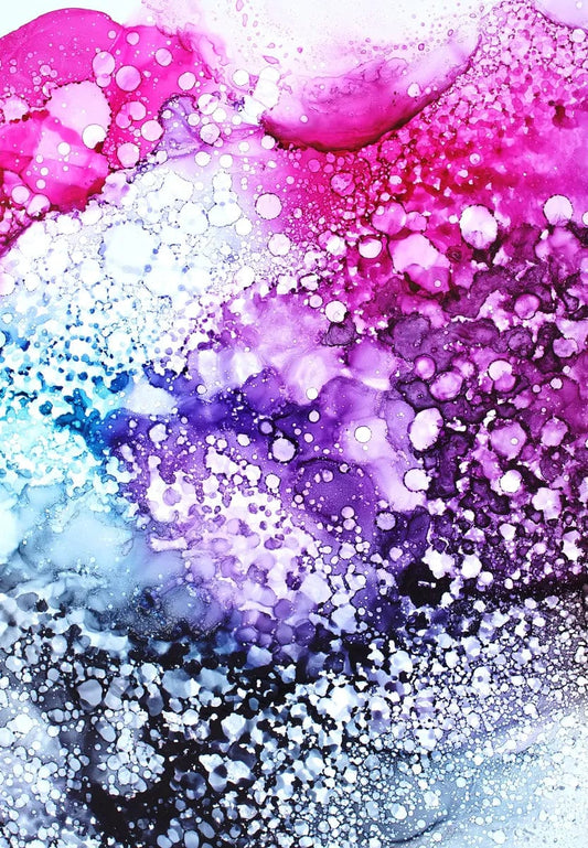 Tablou Canvas - Abstract de Bule in Lichid Multicolor