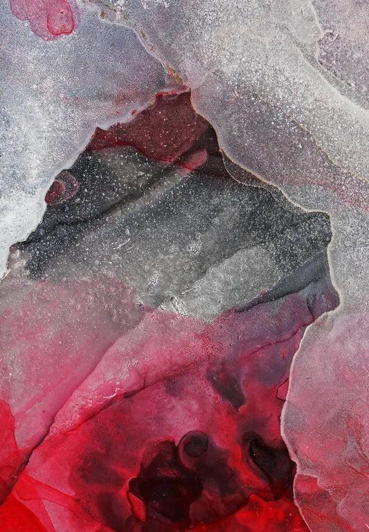 Tablou Canvas - Abstract de Rosu- Gri