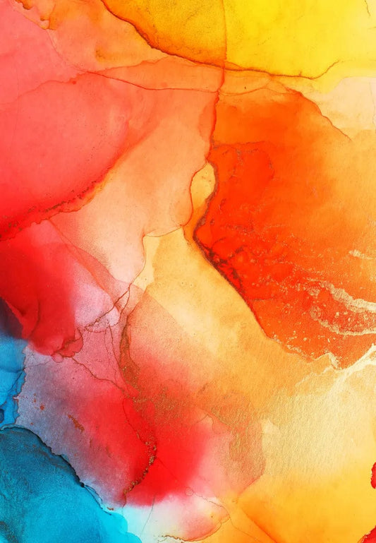 Tablou Canvas - Abstract Vibrant Red Yellow Blue