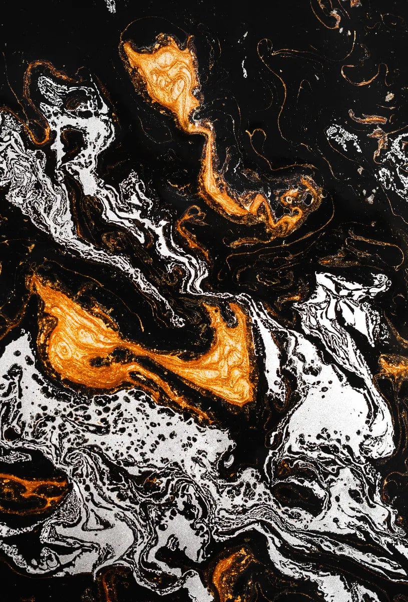 Tablou Canvas - Eleganta Abstracta Negru-Oranj-Alb