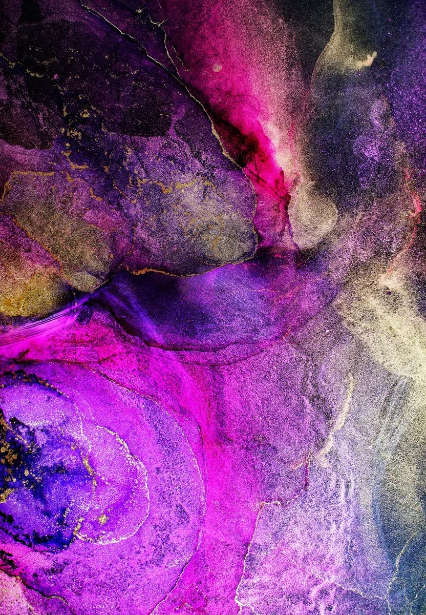 Tablou Canvas - Abstract pete cerneala nuante mov