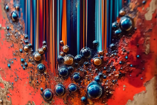 Tablou Canvas - Eleganta Abstractiei cu Bule si Coloane