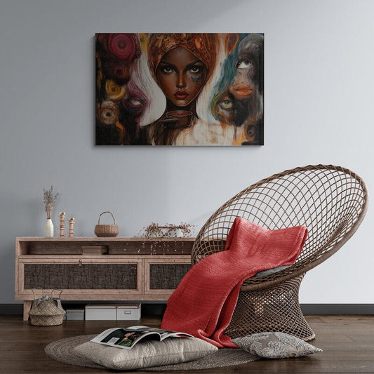 Tablou Canvas - Chip Feminin Egiptean Abstract