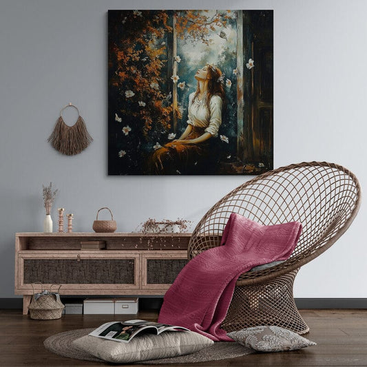 Tablou Canvas - Doamna cu Flori