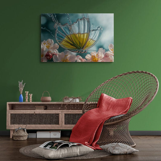 Tablou Canvas - Fluture cu Aripi Transparente