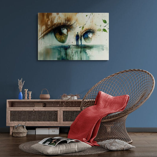 Tablou Canvas - Ochi Care Privesc