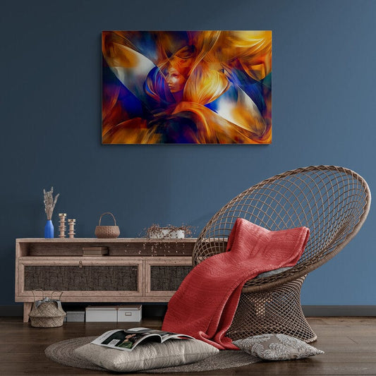 Tablou Canvas - Reflexii Abstracte cu Chip Feminin