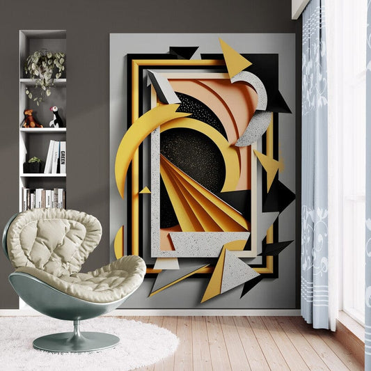 Tapet textil 1,5 X 2,2 m "Abstract gold"