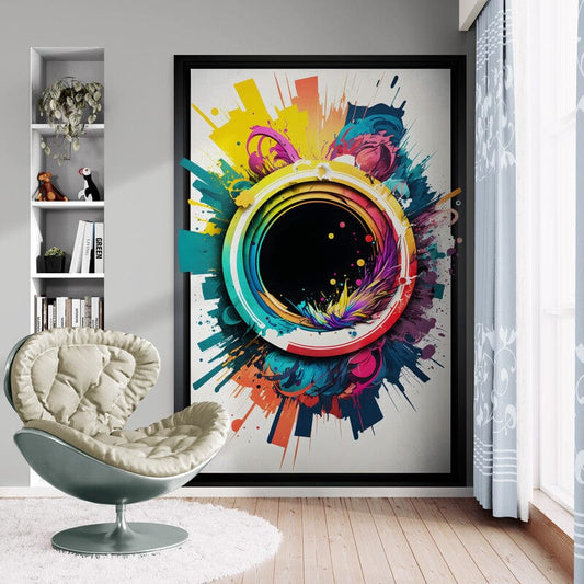 Tapet textil 1,5 X 2,2 m "Abstract in cerc"