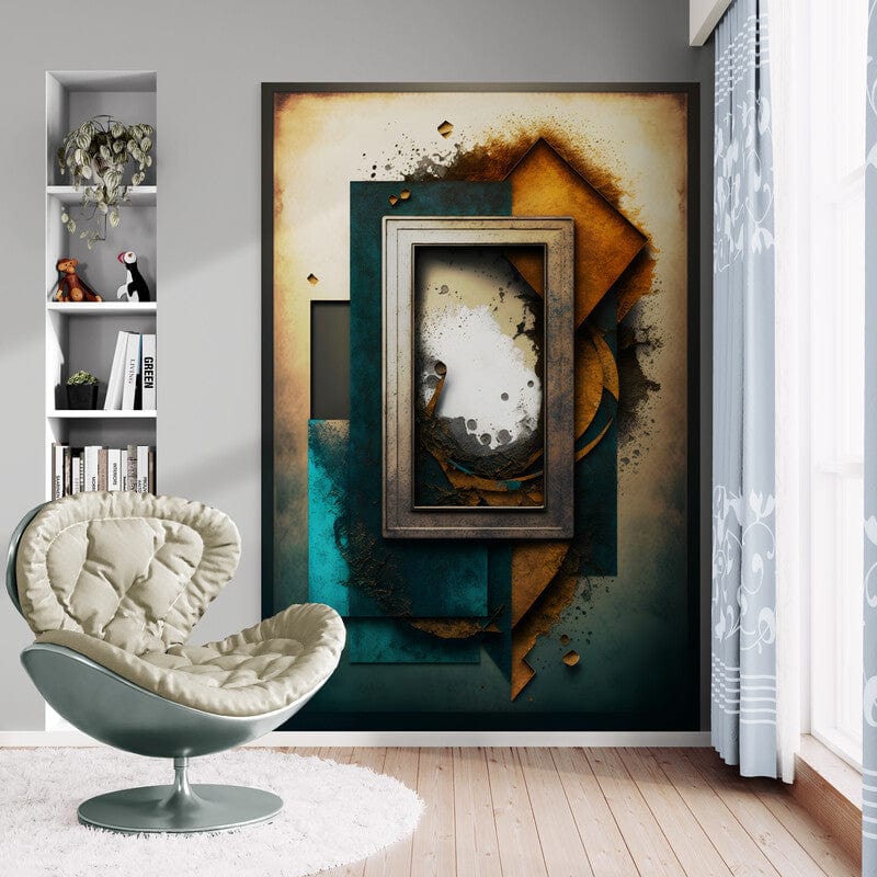 Tapet textil 1,5 X 2,2 m "Abstract in forme dreptunghiulare"