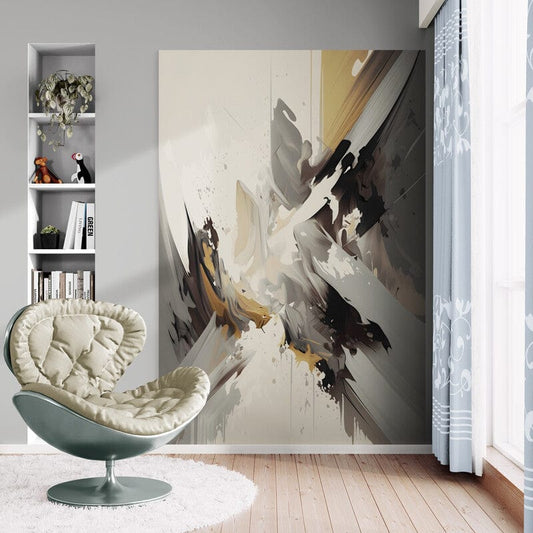 Tapet textil 1,5 X 2,2 m "Abstract in gri"