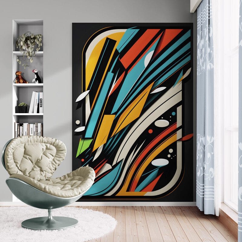 Tapet textil 1,5 X 2,2 m "Abstract in linii"