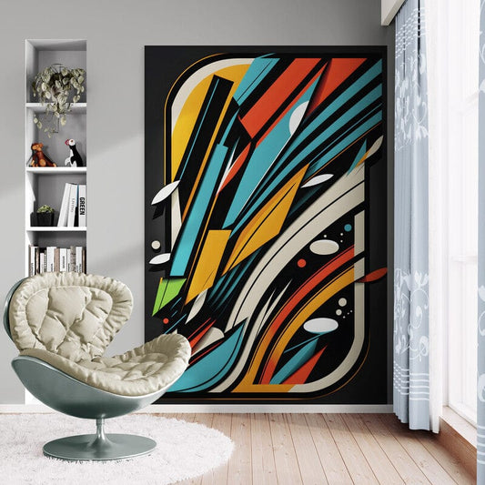 Tapet textil 1,5 X 2,2 m "Abstract in linii"