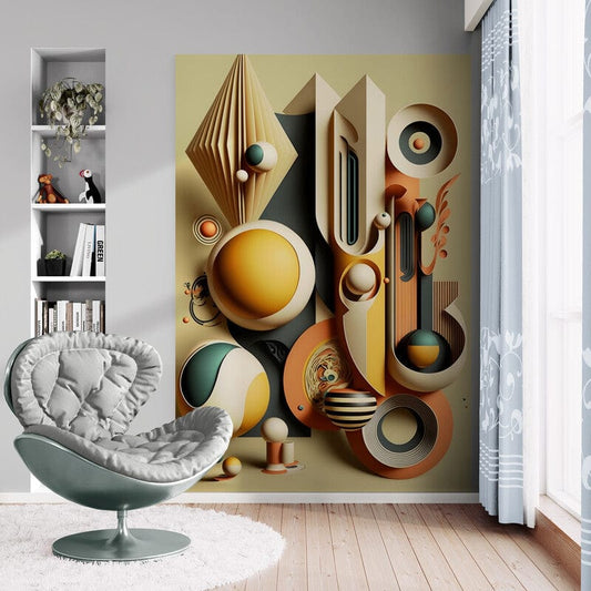 Tapet textil 1,5 X 2,2 m "Bile abstract"