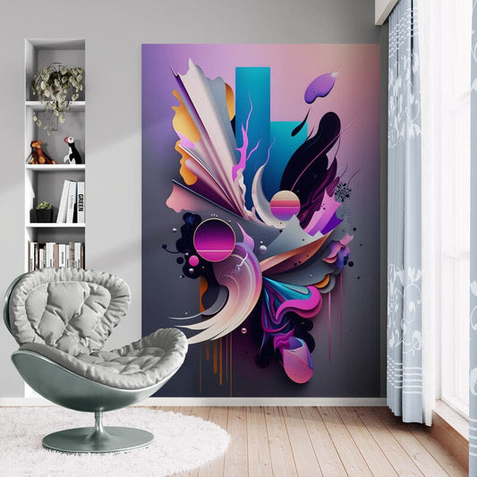 Tapet textil 1,5 X 2,2 m "Bright colors abstract"