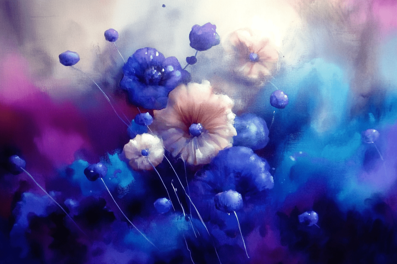 Tablou Canvas - Buchet de Flori Abstracte