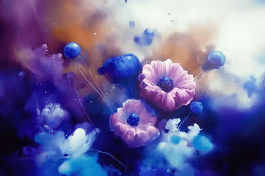 Tablou Canvas - Buchetel de Flori Albastre