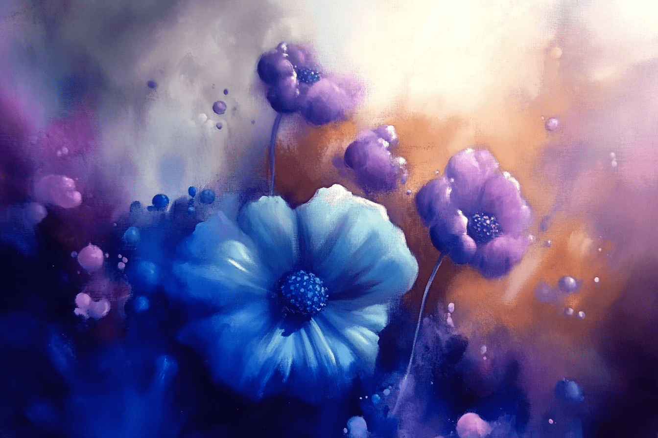 Tablou Canvas - Buchete de Floricele Abstracte