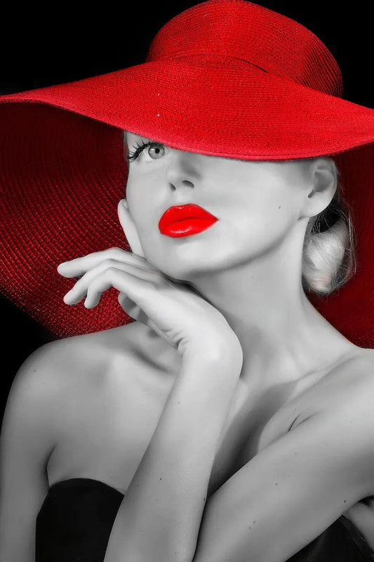 Tablou Canvas - Frumusetea cu buze rosii