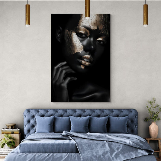 Tablou Canvas - Gold&Black 69