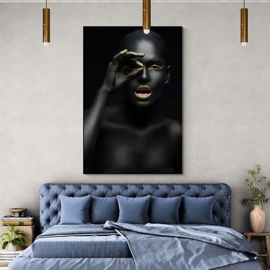 Tablou Canvas - Gold&Black 83