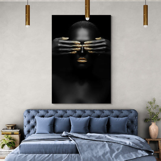 Tablou Canvas - Gold&Black 85