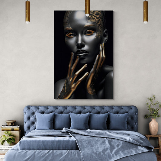 Tablou Canvas - Gold & Black 78