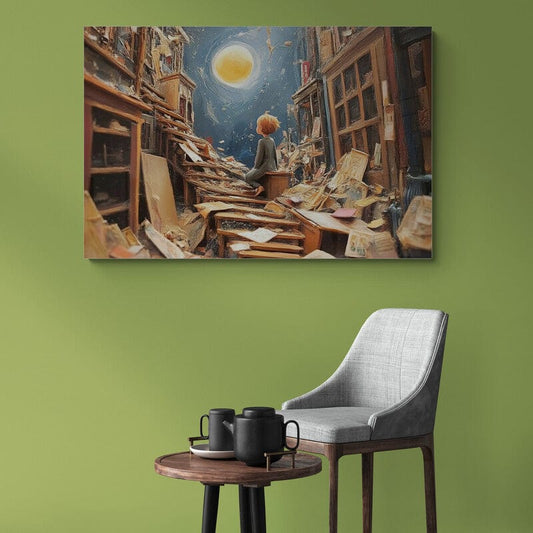 Tablou Canvas - Pe scari spre Luna