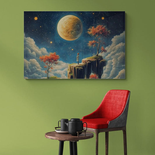 Tablou Canvas - Plutind spre Luna