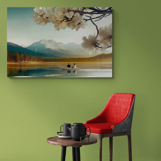 Tablou Canvas - Doi pe barca