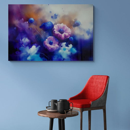 Tablou Canvas - Buchetel de Flori Albastre