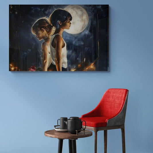 Tablou Canvas - Copile Pierdute Privegand Spre Luna