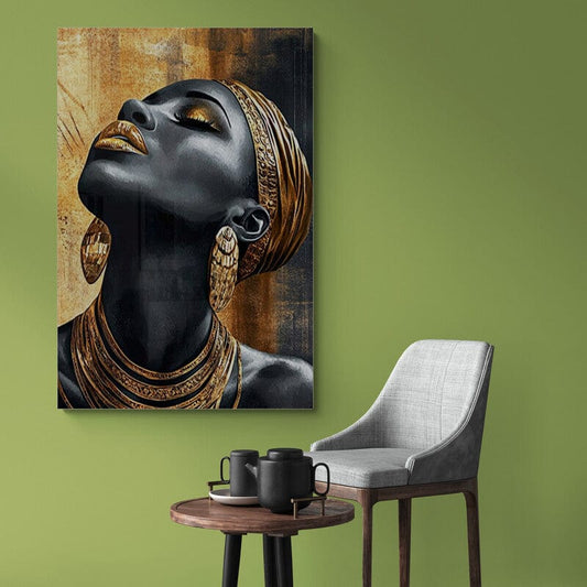 Tablou Canvas - Chip Feminin African întrebător