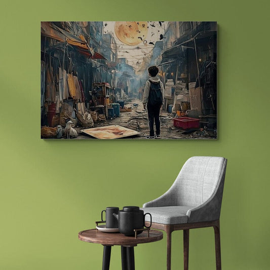 Tablou Canvas - Singur pe strada