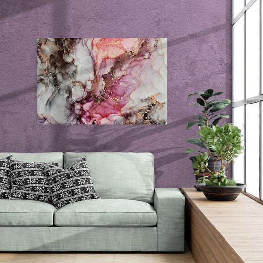 Tablou pe sticla - Marmura roz