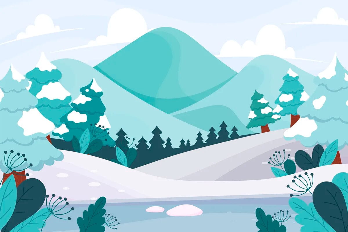 Tablou Canvas - Peisaj Abstract de Iarna 5