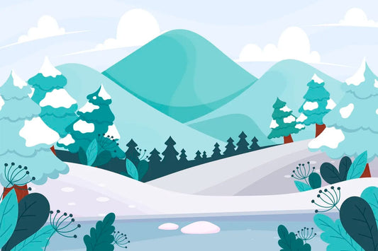 Tablou Canvas - Peisaj Abstract de Iarna 5