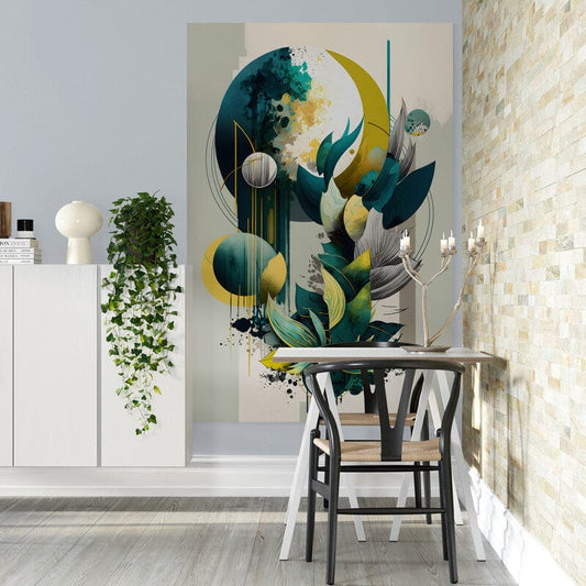 Tapet textil 1,5 X 2 m "Abstract turcoaz"