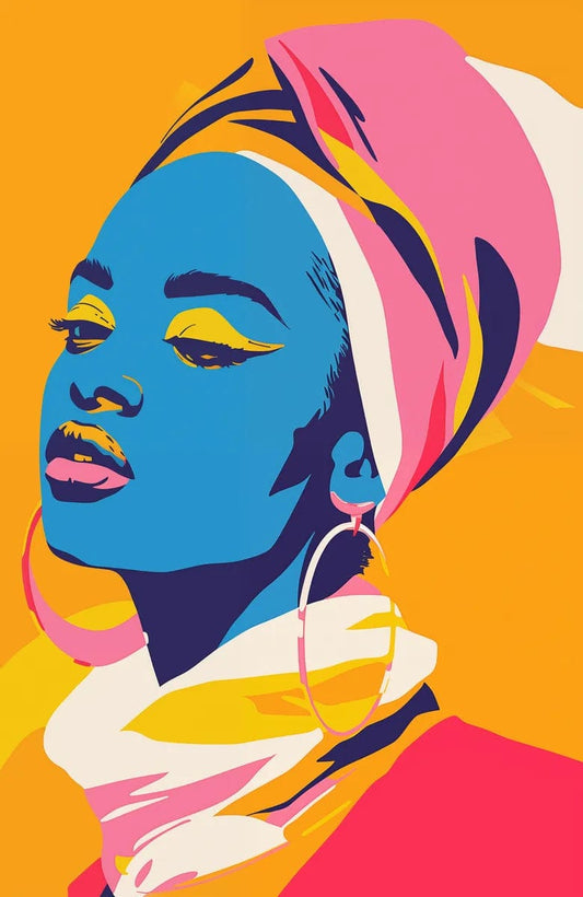 Tablou Canvas - Eleganta Afro 001