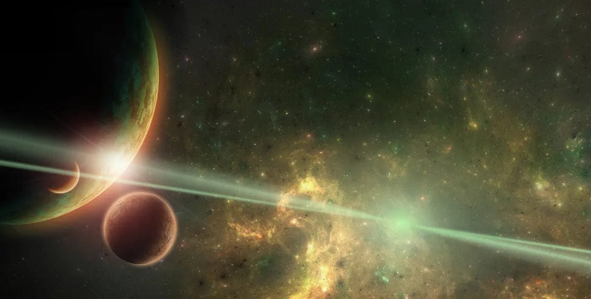 Tablou Canvas - Raze Laser in Univers