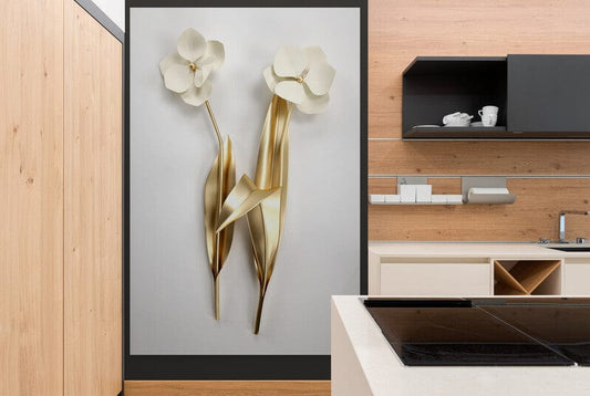 Tapet textil 1,5 X 2 m "Floricele gold"