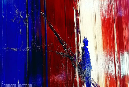 Tablou Canvas - Silueta Albastra