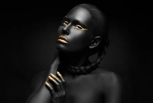 Tablou Canvas - Gold & Black Elegance