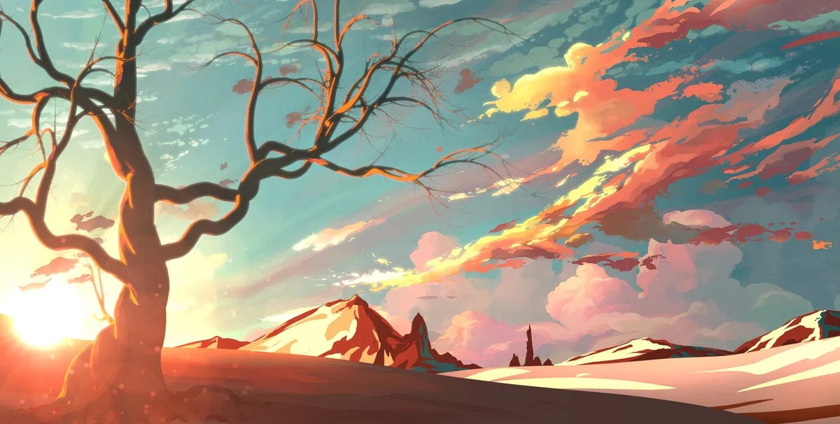 Tablou Canvas - Peisaj Digital Elegant