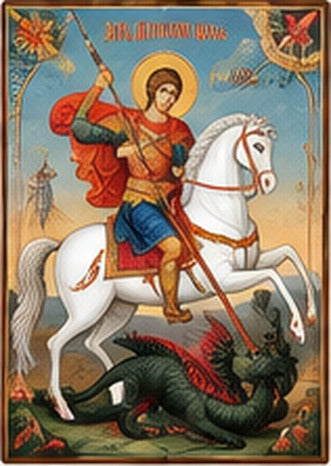 Icoana ornamentala - Sfantul Gheorghe